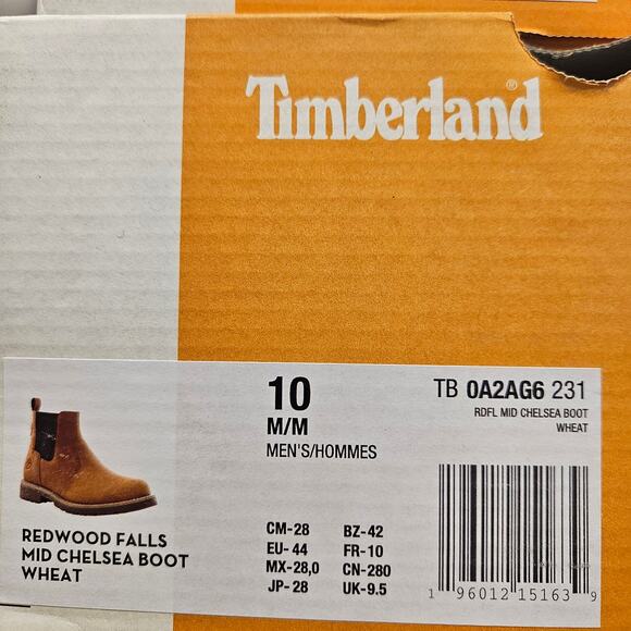 TIMBERLAND MEN\'S 10 REDWOOD FALLS MID CHELSEA BOOT WHEAT NIB main image 6